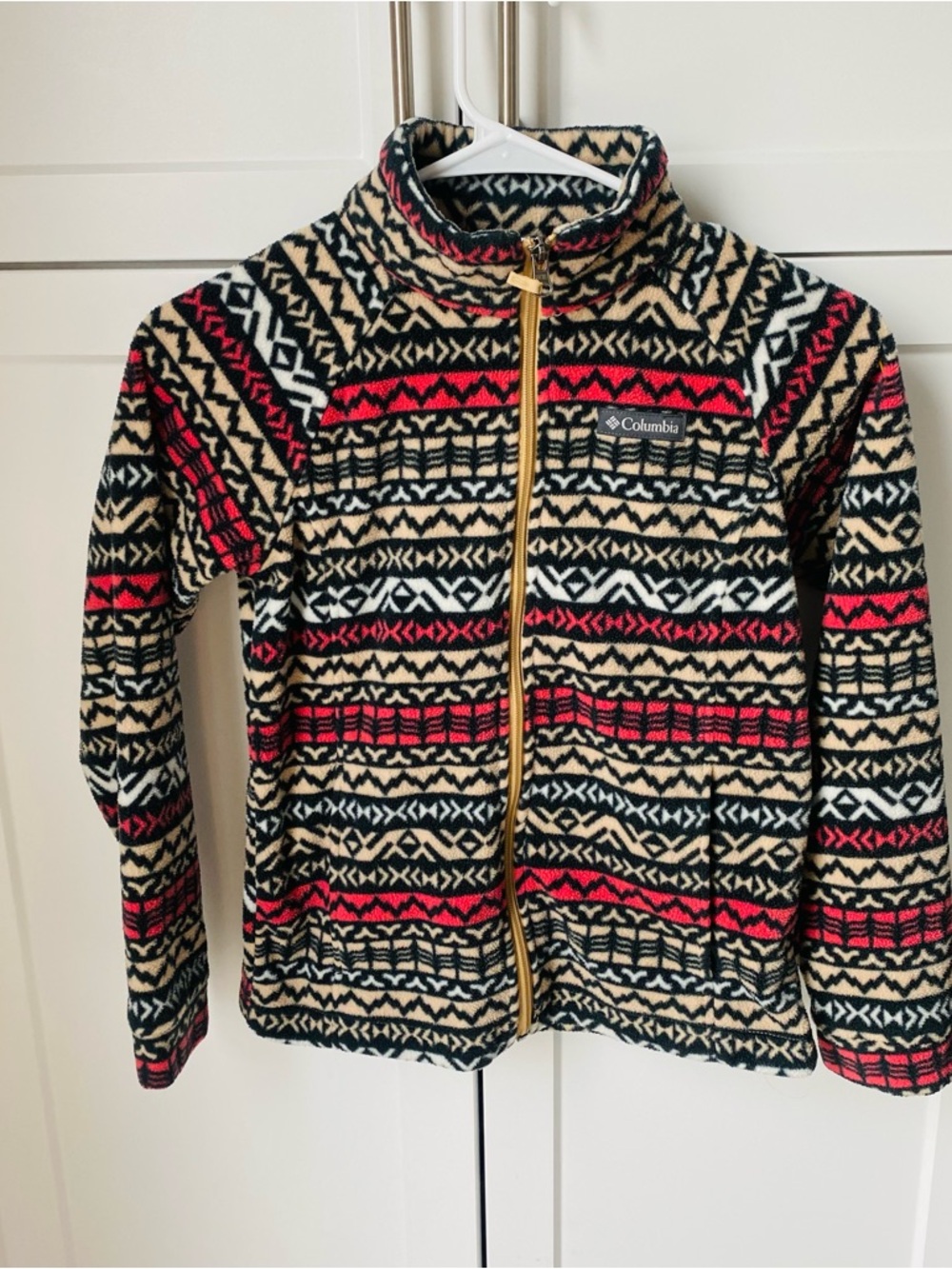 Columbia girls fleece jacket zip up size medium 10/12  XL 18/20